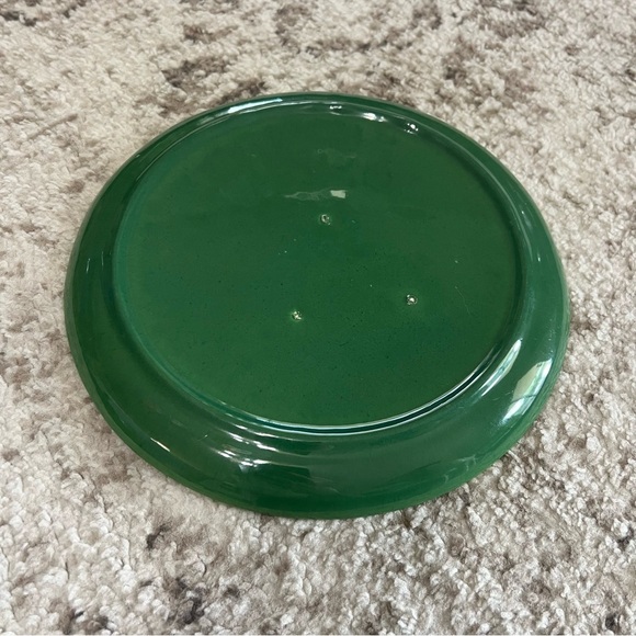 Vintage MCM California Pottery - Set of 3 Green Divided Plates - 10” - Picture 3 of 6